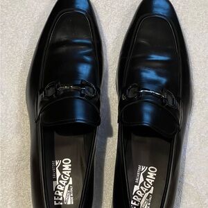 Salvatore Ferragamo Classic Black Leather Loafers